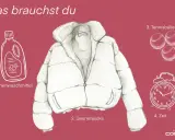 So pflegst du deine Daunenjacke: Waschmittel, Jacke, Tennisbälle & Zeit. Welches Programm im Trockner? Das erfährst du hier!
