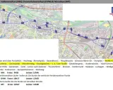 Streckenplan des Regensburg Marathon mit den Routen für HM, DVM und MT.